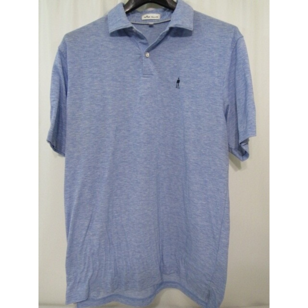 Peter Millar Comfort Stretch Blue Sz M Polo Golf Shirt - Picture 5 of 6